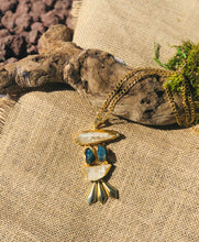 Load image into Gallery viewer, Long Turquoise and Quartz Necklace