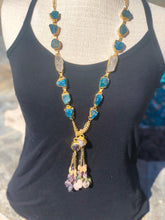 Load image into Gallery viewer, Multi-stone Lariat Necklace