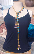 Load image into Gallery viewer, Multi-stone Lariat Necklace