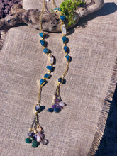 Load image into Gallery viewer, Multi-stone Lariat Necklace