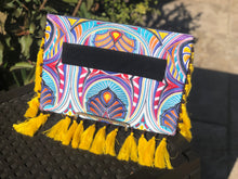 Load image into Gallery viewer, Yellow Tassel Tribal Clutch