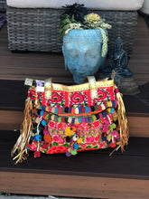 Load image into Gallery viewer, Large Flower and Pom Pom Shoulder Bag
